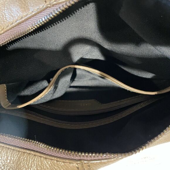 Isabella Fiore Purse Tan Leather Studded Fringe Hobo Shoulder Handbag Braided - Picture 12 of 12